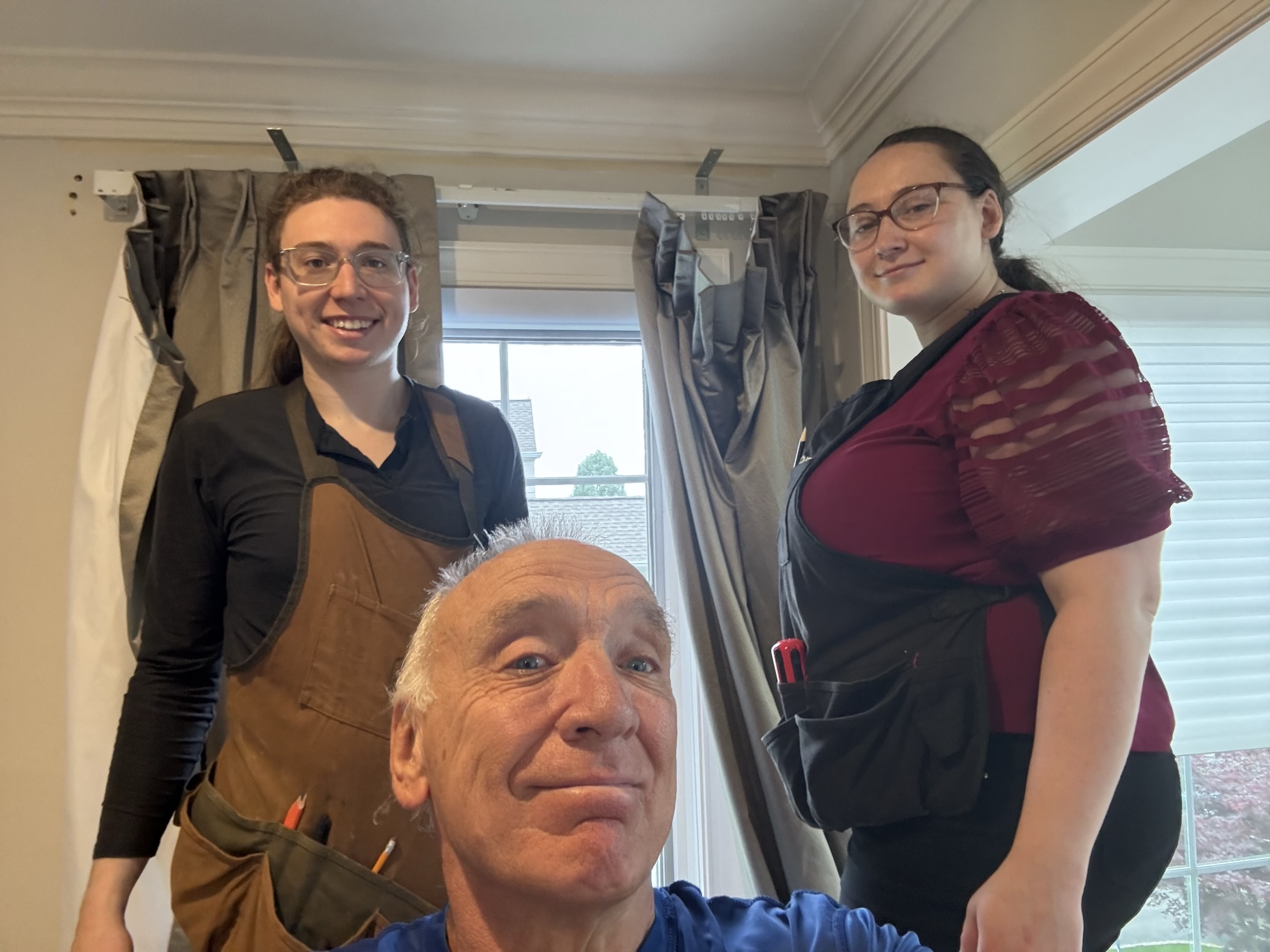 The Blindznation team — Michael, Justin and Sarah — on the job
