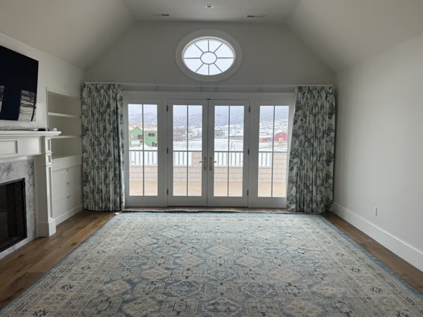 Custom drapes on a motorized track
