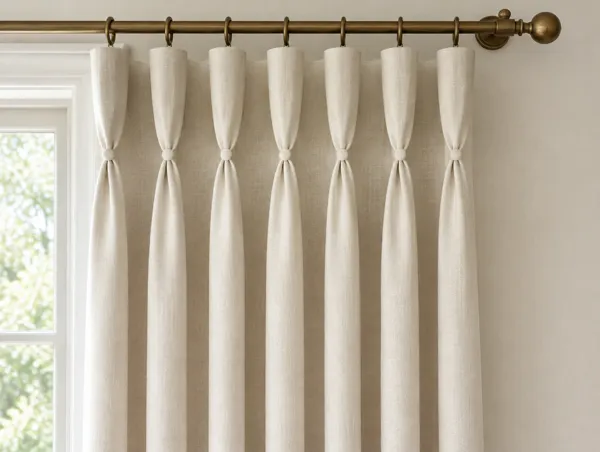 Goblet pleat drapery heading
