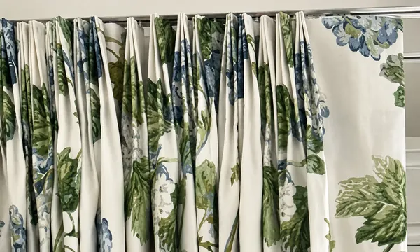 Pinch pleat drapery
