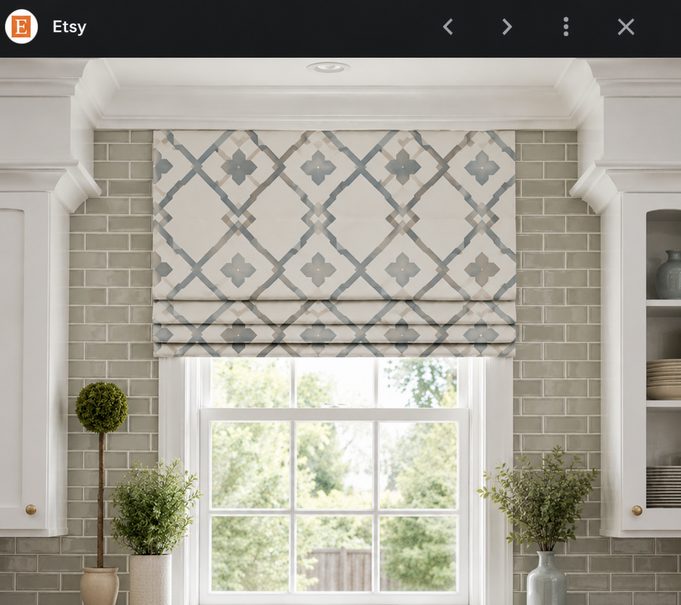 Roman Valance decorative top treatment